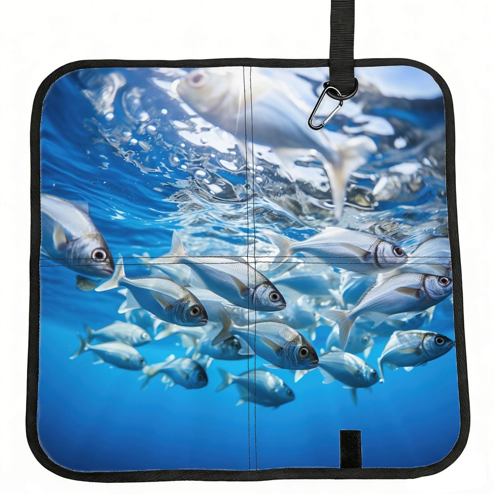 YGLHBDPBF Ocean Fish Print Camping seat cushion,Foldable Sitting Pads,Save Backpack Space for Hiking