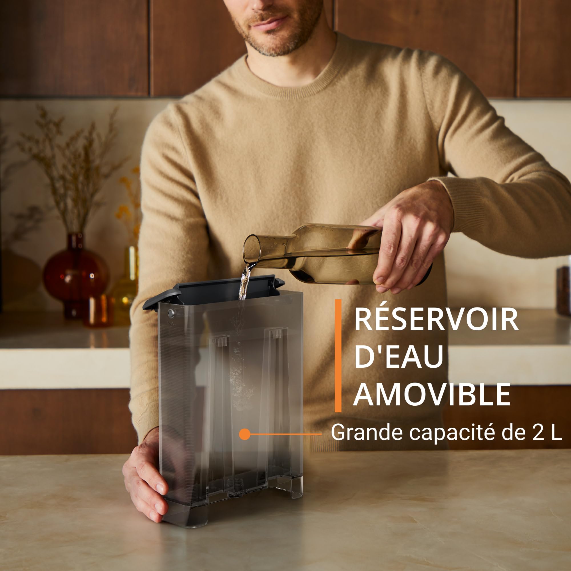 KRUPS Machine espresso manuelle, Qualité Barista, Espresso et Cappuccinos, Buse vapeur, Rangement des filtres inclus, Gris clair, Authentic, XP381B10