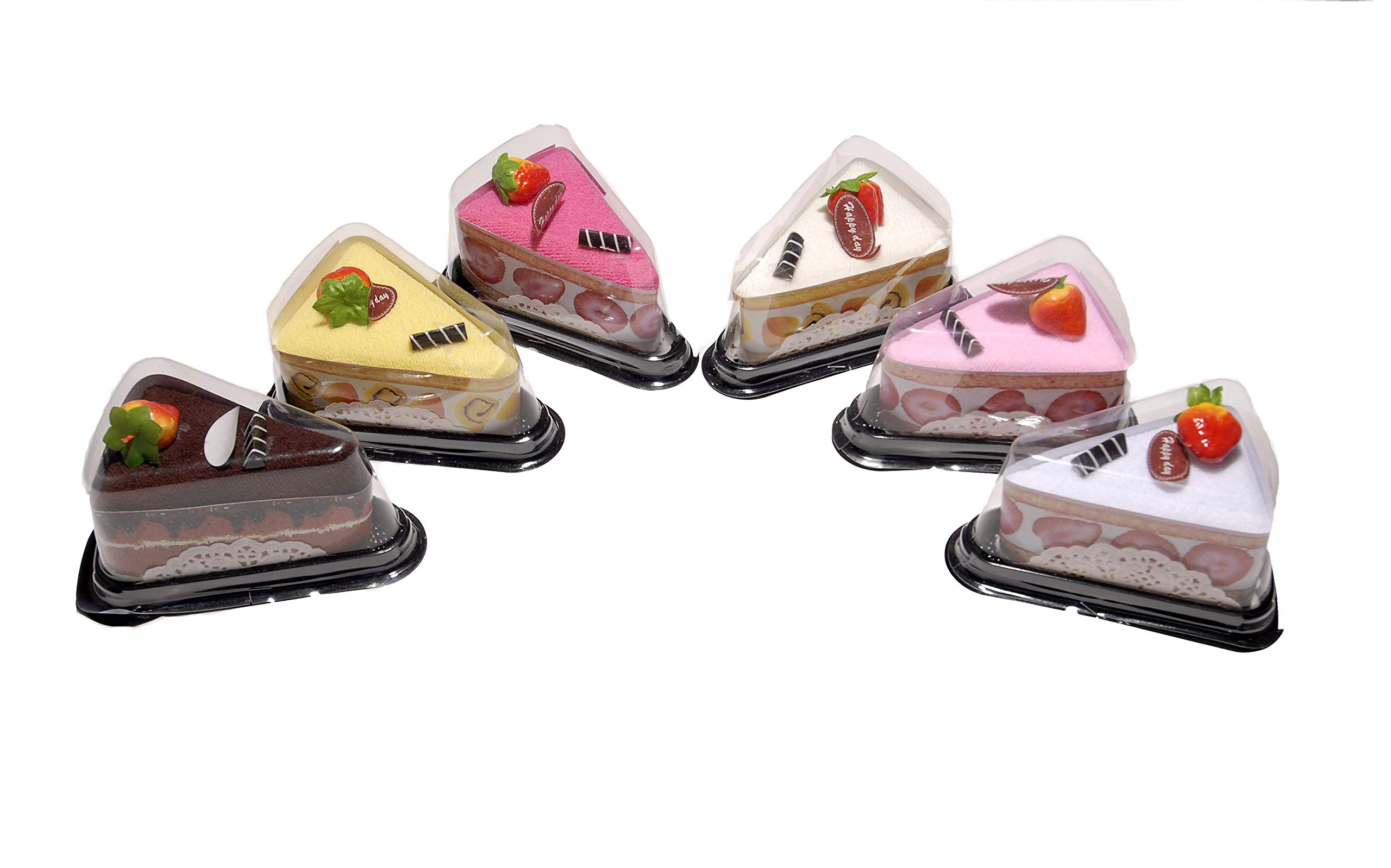 Toalla de microfibra con forma de pastel Disok multicolor, pack de 12 recuerdos originales