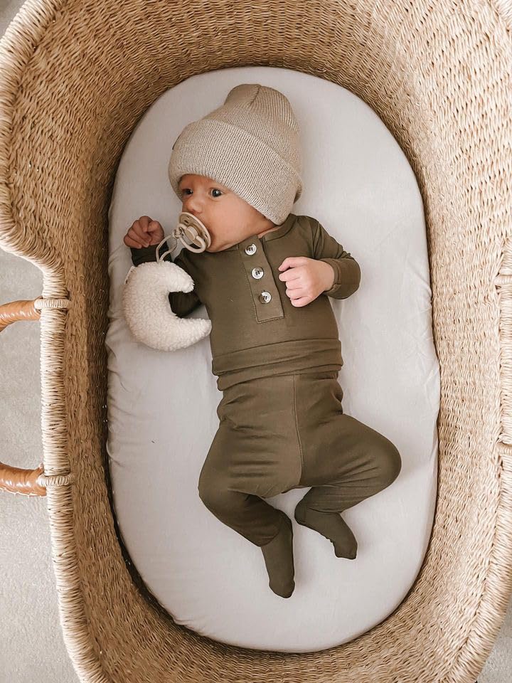 Image of Stroller Society Baby Outfit Set, Soft Baby Clothes, Neutral Newborn Clothes