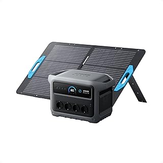 Station électrique portable Anker SOLIX C1000 Gen 2 et panneau solaire 100 W, générateur solaire 2 000 W (pic 3 000 W), charge totale en 49 min, batterie LiFePO4 1 024 Wh, pour les coupures de courant
