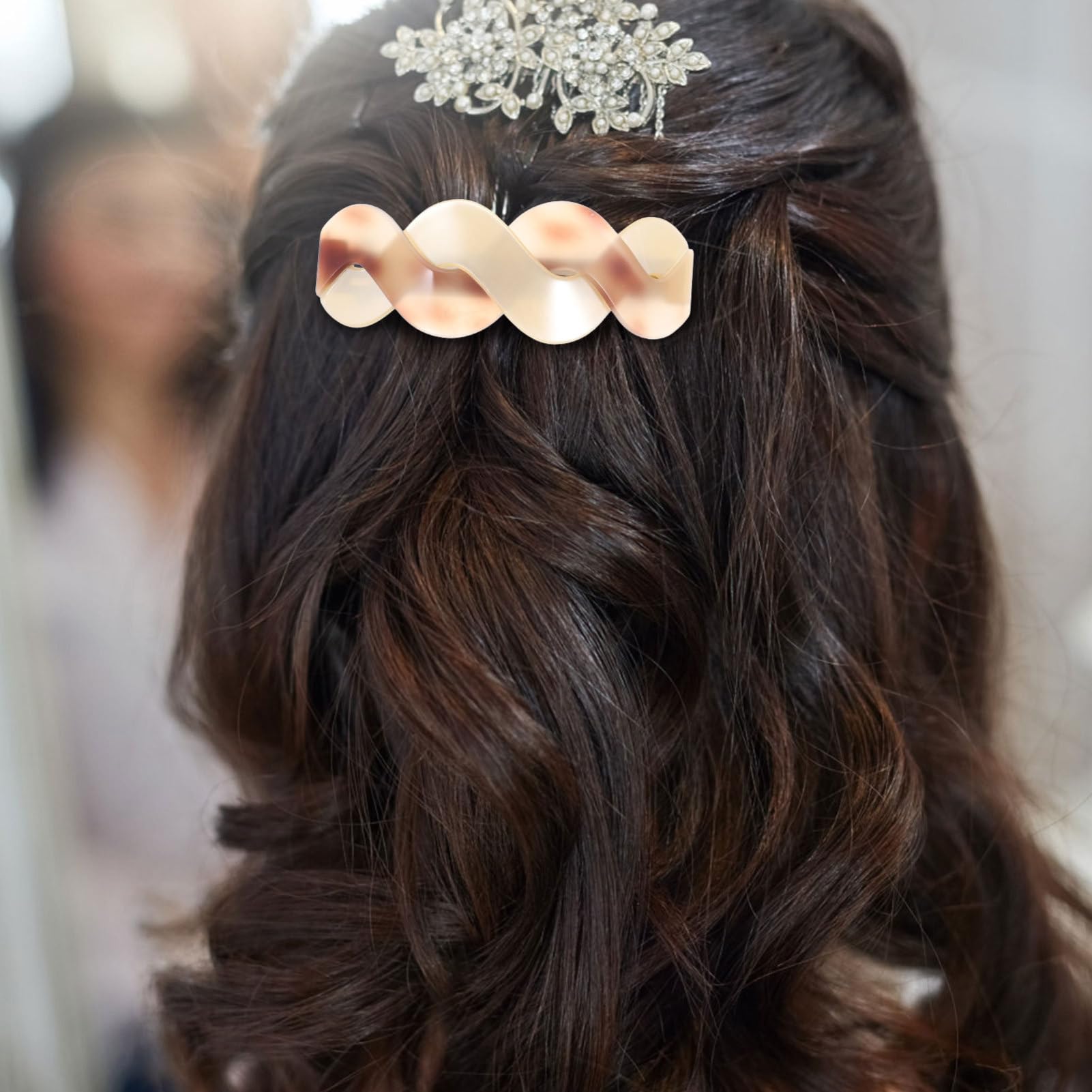 Healeved 10stücke Große Haarspangen Tragbare Friseur-clips Für Feines Haar Zum Halten Von Hochsteckfrisuren Und Ponytails Helles Schildpatt