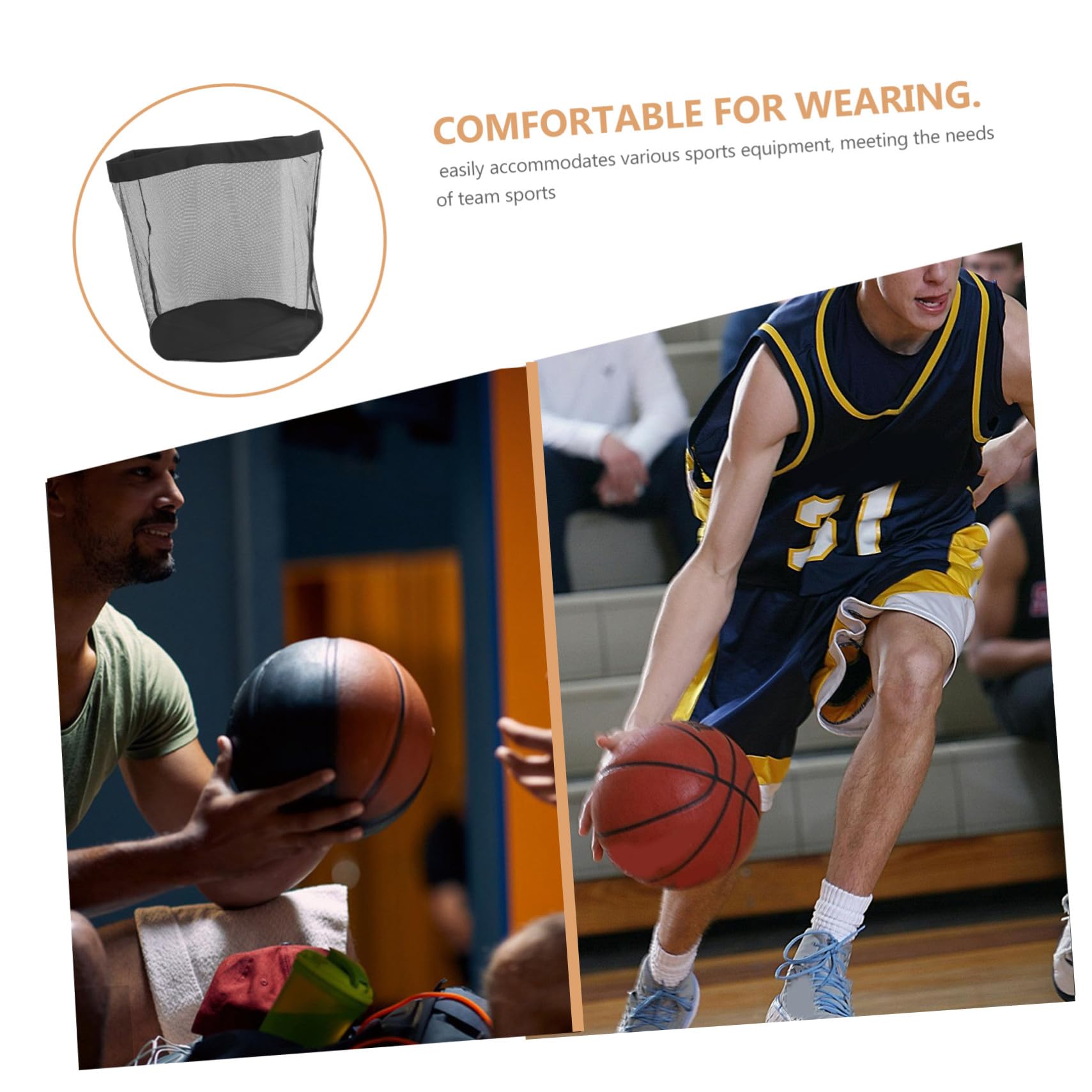 UPKOCH Bolsa de Malla Grande para Equipo Deportivo con Cierre de Cordón Resistente y Espaciosa para Balones de Baloncesto Fútbol y Béisbol Almacenamiento y Transporte Fácil para Deportes