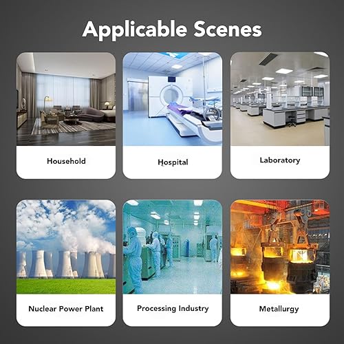 Miniatura 4 de Detector de radiación de alta precisión con alarma de sonido y luz, contador para lugares de trabajo de hospitales familiares