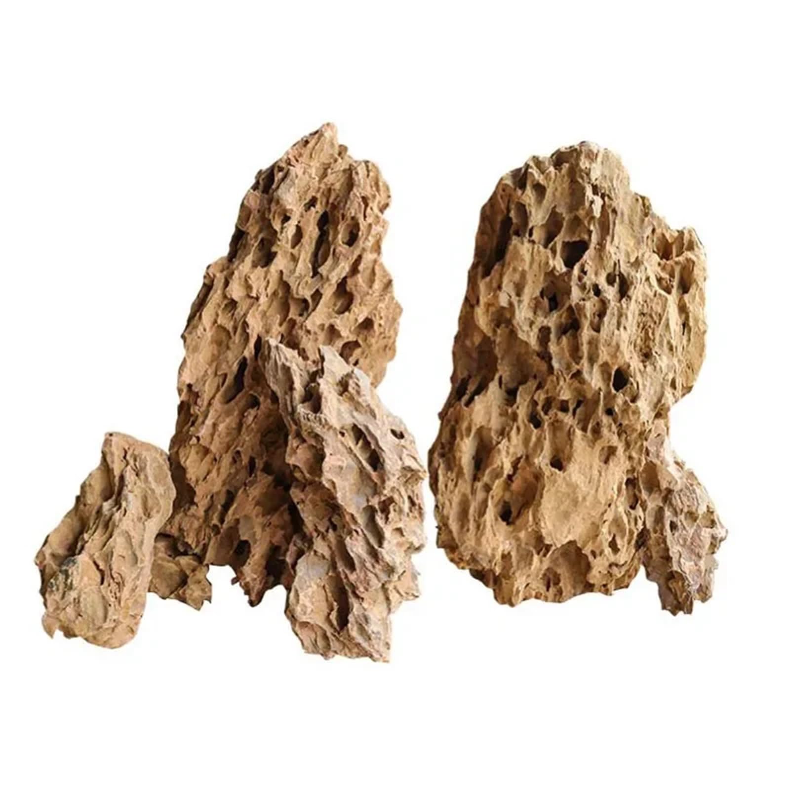 Faux Rocher 250g 500g 1000g Aquarium Decor Stone Rockery Landscaping Fish Tank Microporous Good for Plants Growth(About 1000g)