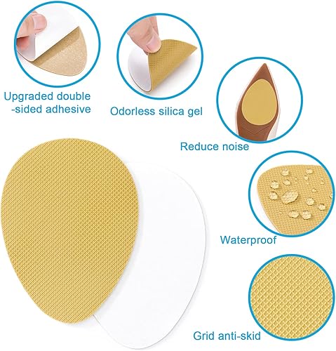 Miniatura 17 de Protector de suela de zapato, 4 protectores autoadhesivos para zapatos de tacón alto, agarres antideslizantes de silicona en la parte inferior