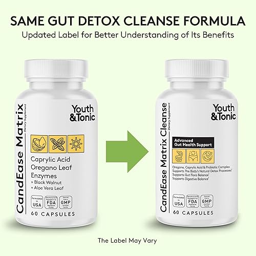 Miniatura 8 de Youth & Tonic CandEase Cleanse Matrix - Apoyo al crecimiento excesivo y salud intestinal, equilibrio de la flora intestinal y complejo de