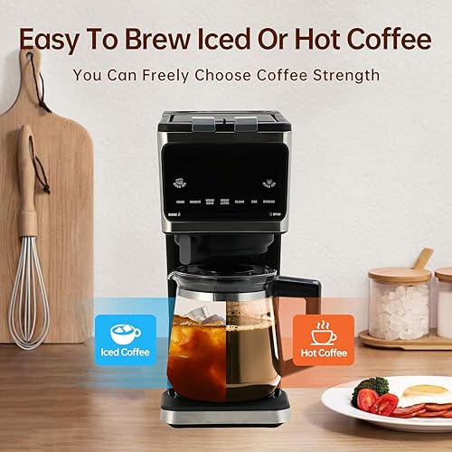 Miniatura 5 de Máquina de café 3 en 1 de una sola porción, con 12 tazas de tanque de agua transparente extraíble, adecuada para cápsulas K Cup, café molido y