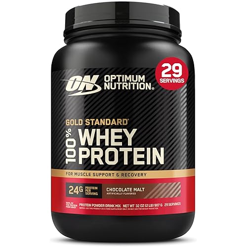 Optimum Nutrition Gold Standard 100% Whey Protein Powder, Chocolate Malt, 2 Pound (Packaging May Vary)