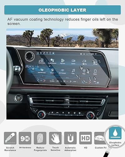 Miniatura 6 de CDEFG 2 protectores de pantalla para Chevy Traverse Silverado EV 2025 2026, vidrio templado para Chevrolet Traverse/Silverado EV 2024-2026 2 piezas