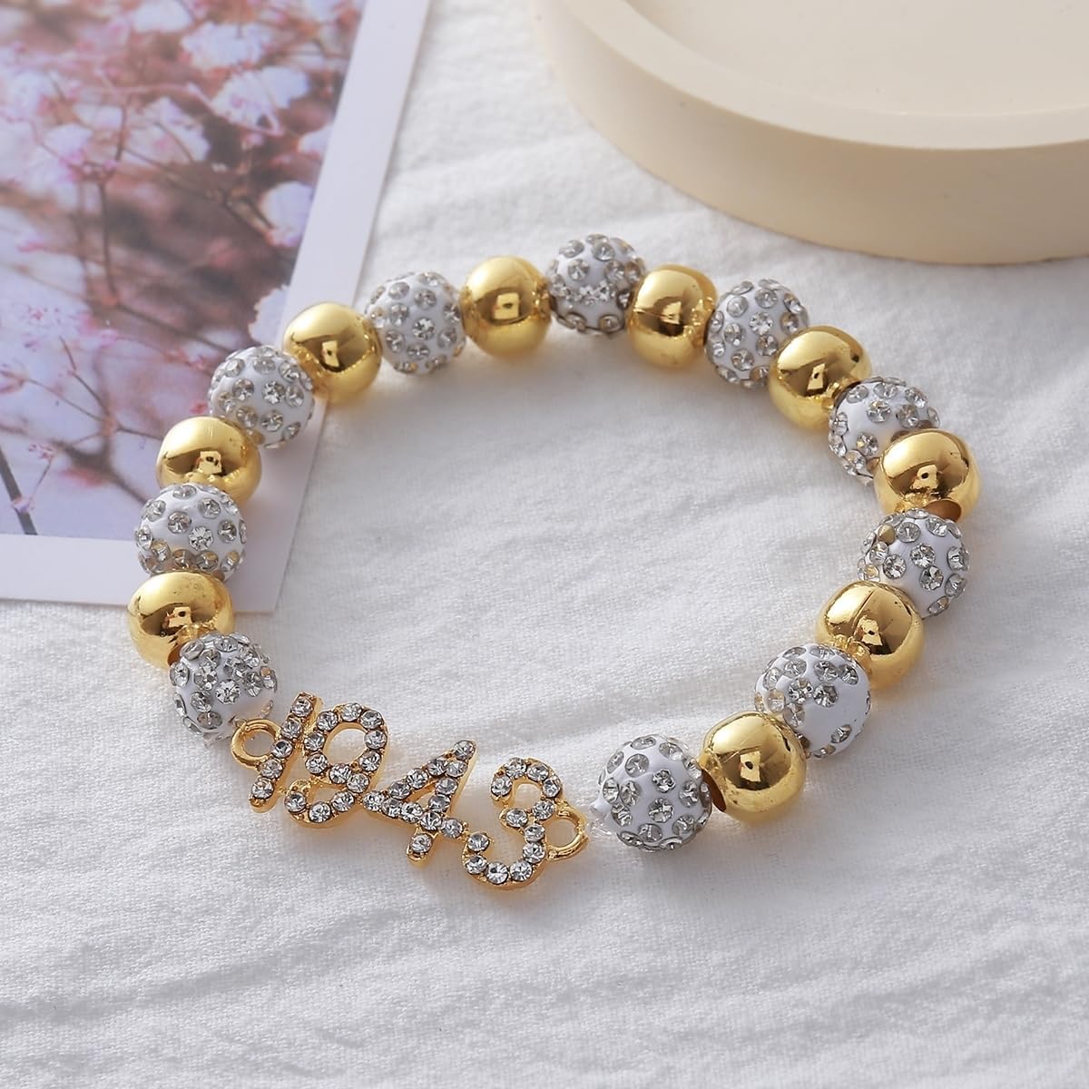 Elastic Adjust Metal Figure Number 1943 Sorority Bracelets Women Greek Letters Sign SGR Members Gifts Jewelry - Image 5