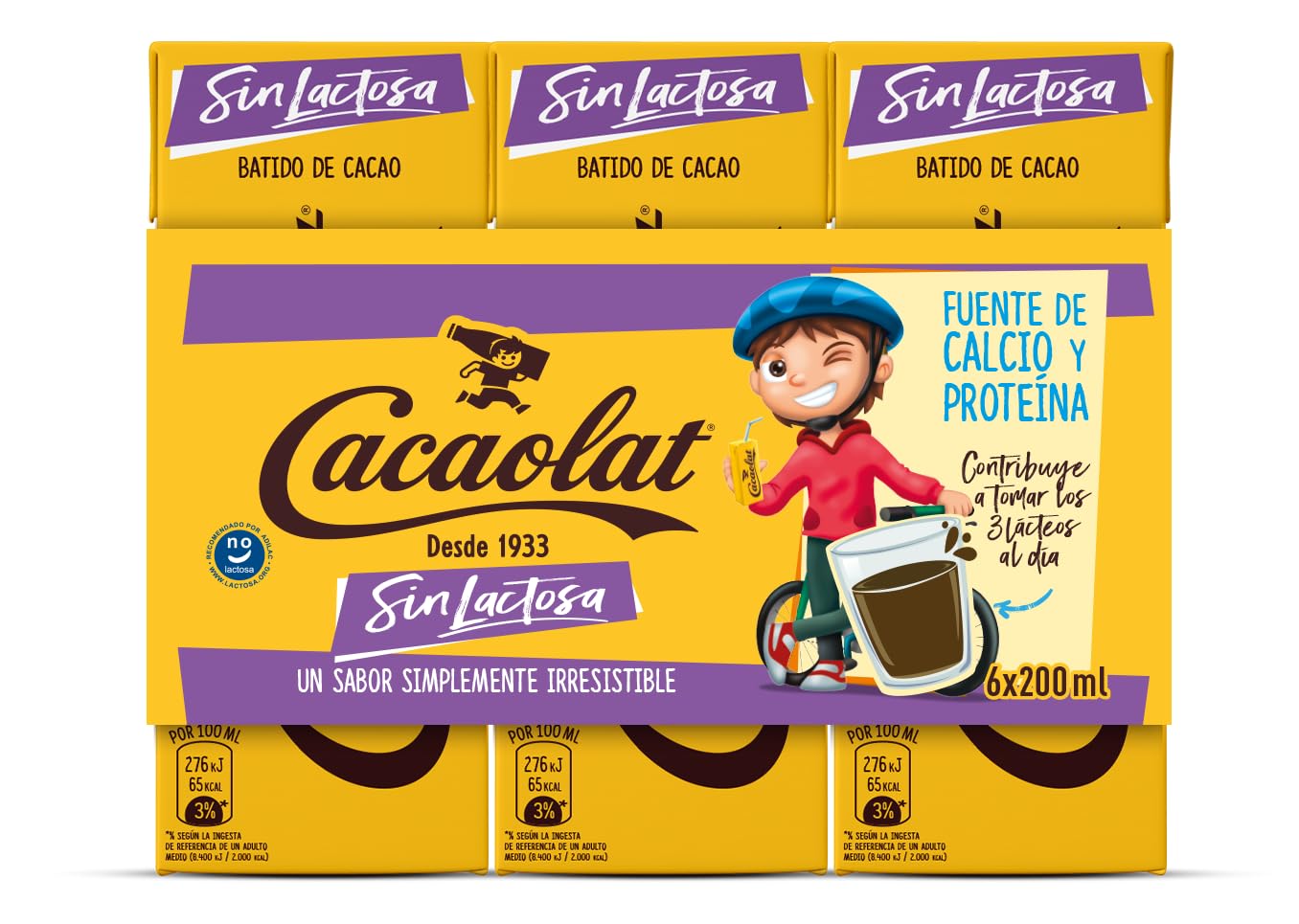 CACAOLAT batido de cacao Minibrick sin lactosa x6