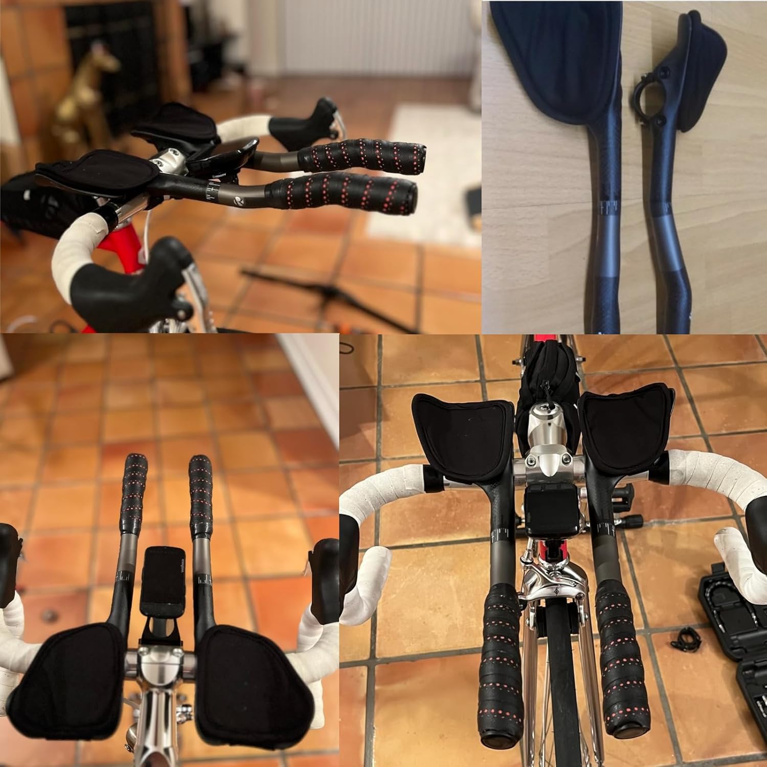 Carbon Fiber aerobars for road bike aero bars 340mm TT Rest bullhorn aerobar Bicycle Cycling clip on earo bars 3K Matte triathlon aerobars bike resting handle bars