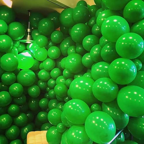 Miniatura 6 de RHGBINLI Globos verdes de látex para fiesta, paquete de 62 globos redondos de helio de 12 pulgadas para Navidad, boda, graduación, aniversario,