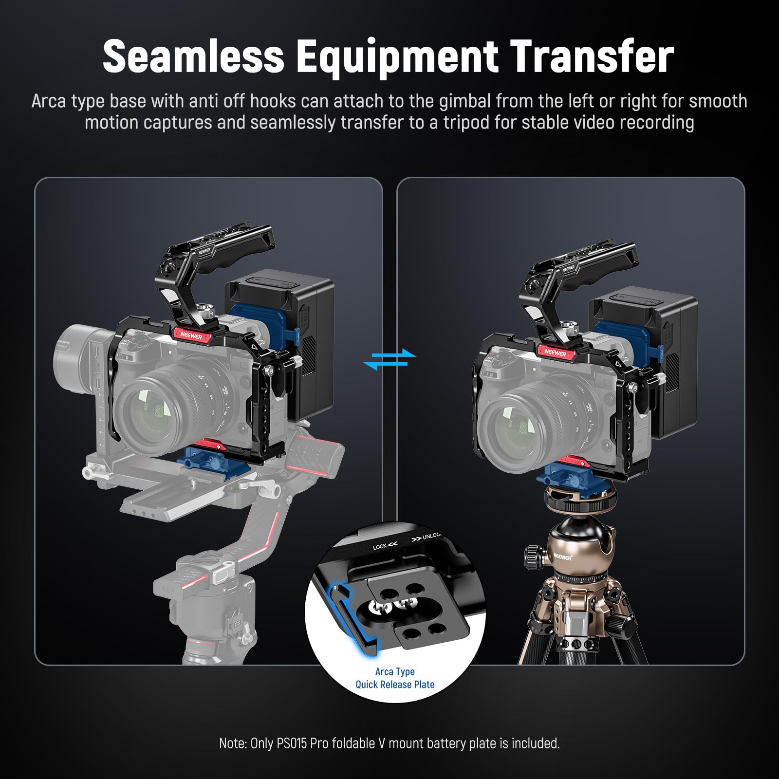 Amazon.co.jp: NEEWER V-Mount Battery Plate Foldable Lightweight