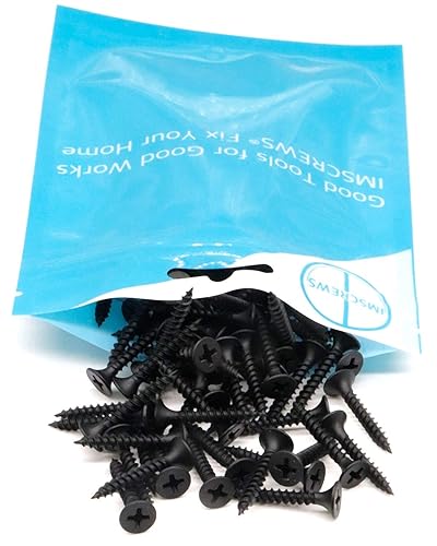 Miniatura 7 de IMScrews Tornillos Phillips de cabeza plana #6 x 1 para paneles de yeso de rosca fina, tornillo de madera de punta afilada, acero al carbono 1022A,