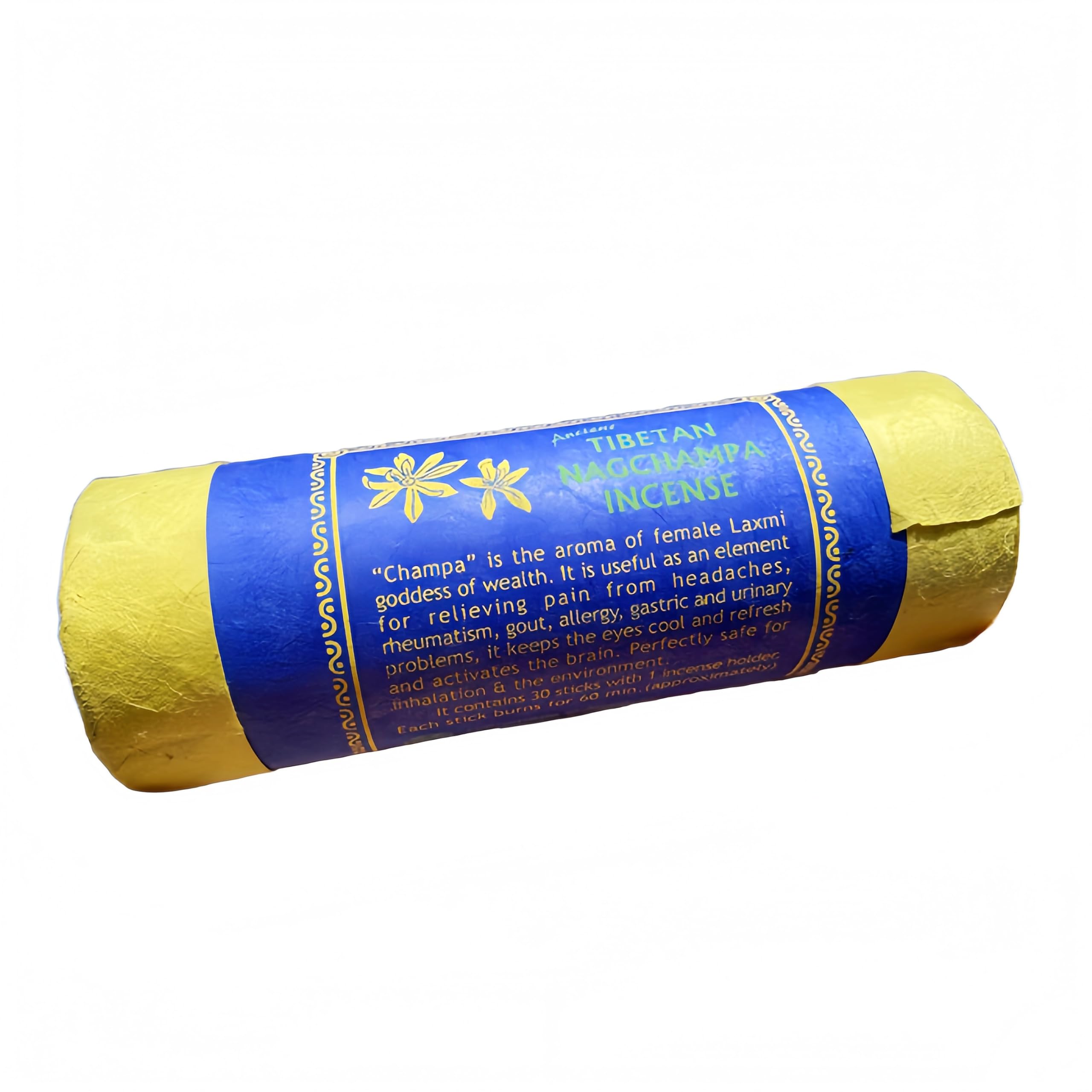 Fay Bless Handmade Tibetan Incense Sticks – 2PCS Natural Nepali Herbal Line Incense, Short Sticks (11.5cm) – Meditation, Yoga, Relaxation (nagchampa)