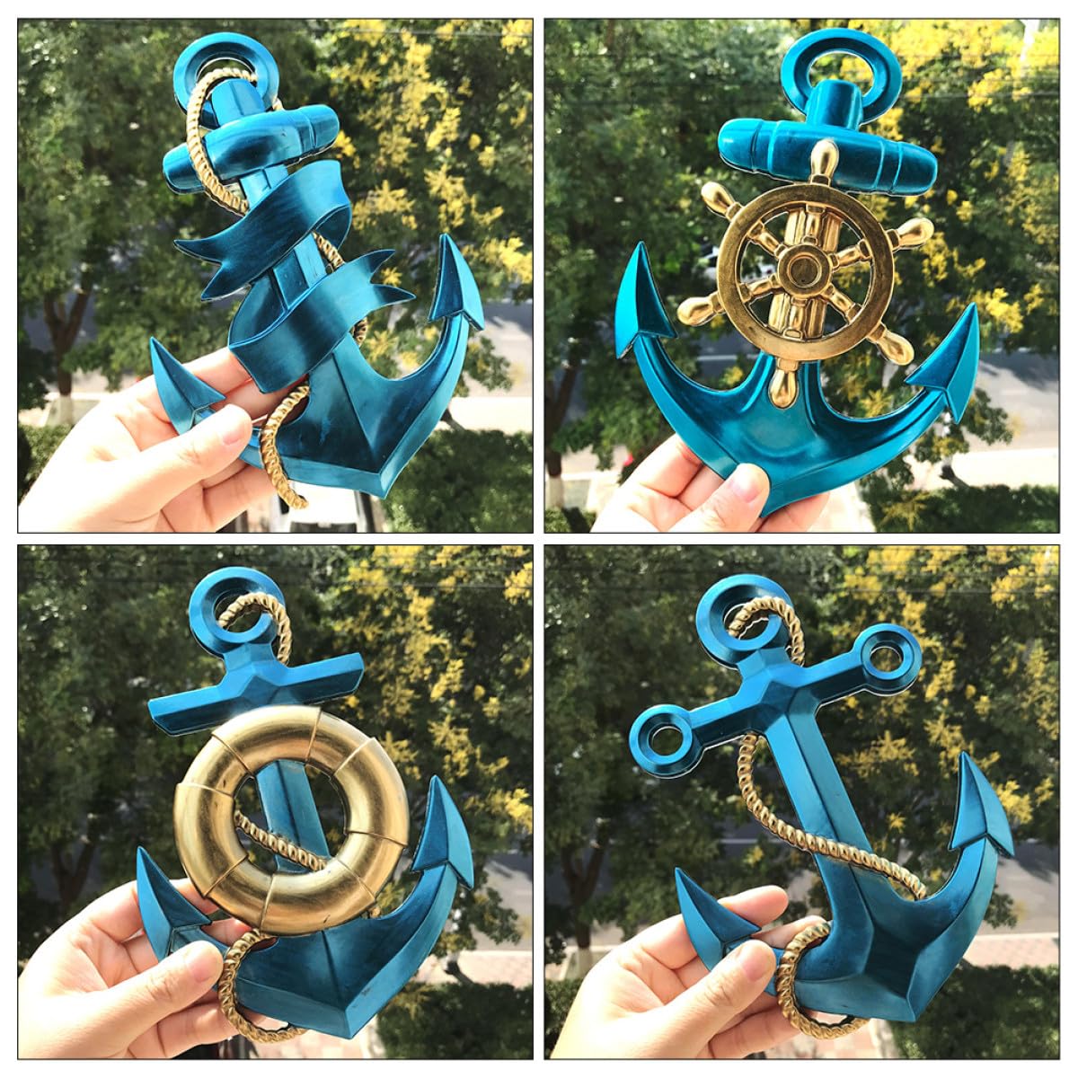 SUPVOX Stampo in Silicone Flessibile a Forma di Ancora, Kit 4 Pezzi per Decorazioni da Parete Fai da Te, Antiaderente e Facile da Pulire, Forniture Artigianali per Creazioni Uniche