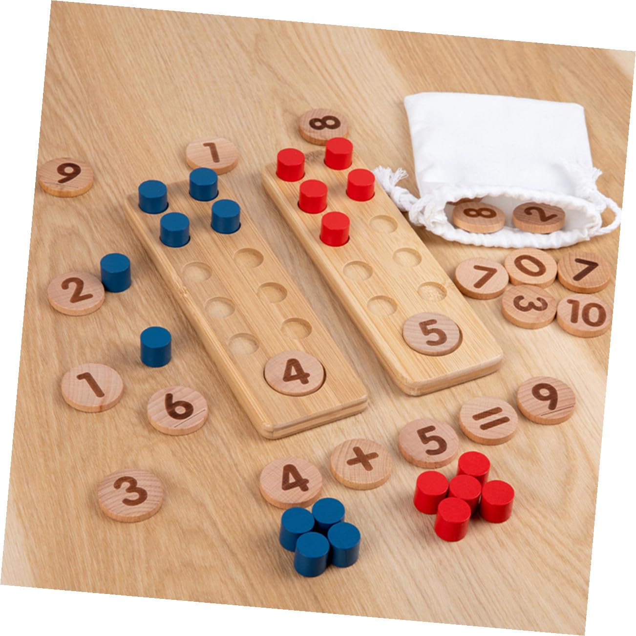 Giocattolo Educativo di Matematica in Legno per Contare Numeri Bambini