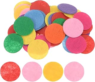 100pcs Round Felt Circles, 25mm 1" Pre Cut Felt Craft Pads Non-Woven Mini Felt Fabric Circles for DIY Sewing Handcraft Cut Projects Craft Finishing, Mixed Color