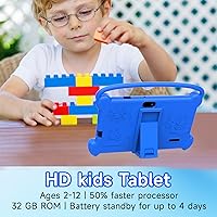 Vista 8 de Tablet infantil de 7 pulgadas 3-9 para niños, 32 GB de ROM para niños pequeños con funda a prueba de golpes, software Android para niños instalado