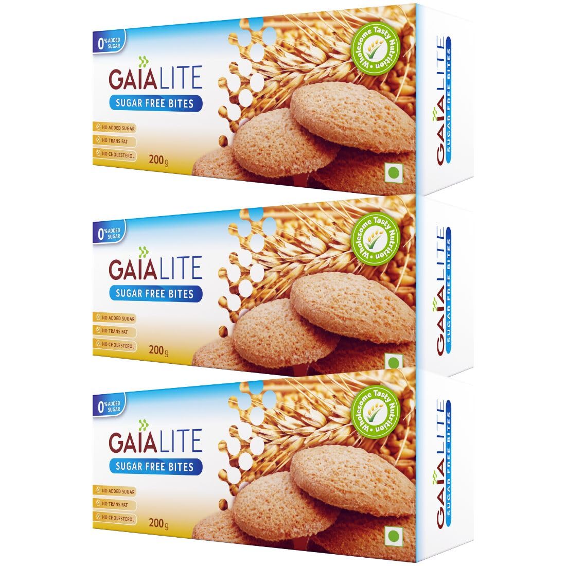 GAIA Lite Sugar Free Cookies , No Added Sugar, No Trans Fat, No Cholesterol 200 Gm (Pack of 3, 200 gm Each) (B08LPWJ3N2) Amazon Price History, Amazon Price Tracker