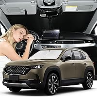 Vista 187 de Parasol de 4 capas para parabrisas, ajuste personalizado, tela 240T, parasol retráctil que bloquea los rayos ultravioletas, accesorios para automóvil