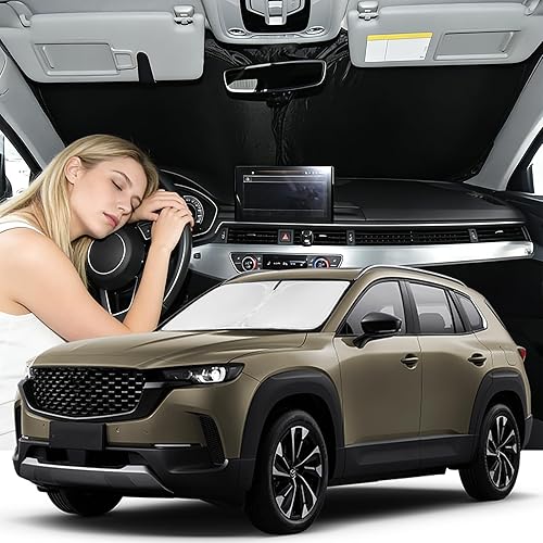 Miniatura 187 de Parasol de 4 capas para parabrisas, ajuste personalizado, tela 240T, parasol retráctil que bloquea los rayos ultravioletas, accesorios para automóvil