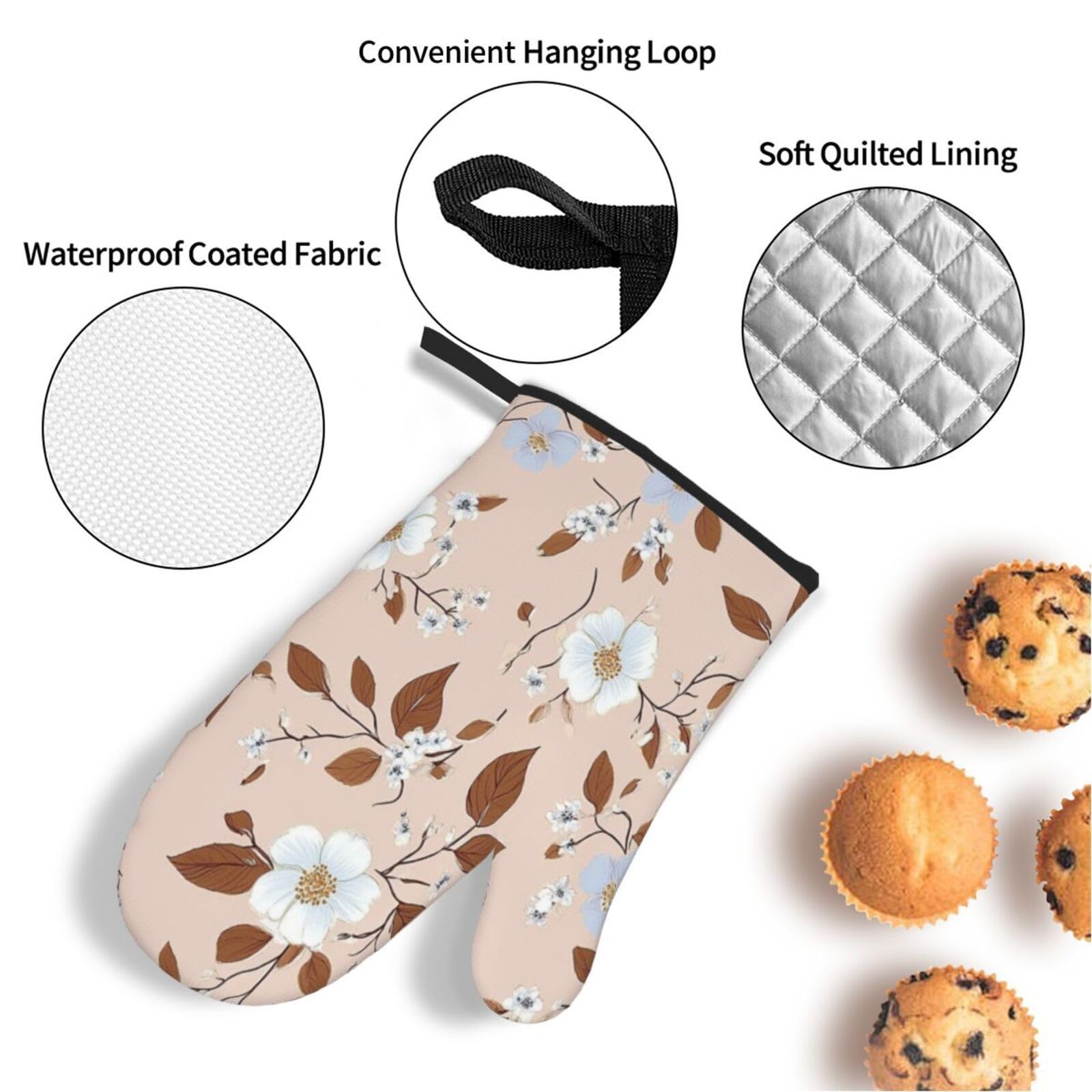 Maniques de Cuisine Gants de Cuisson Lavable en Machine Facile a Nettoyer