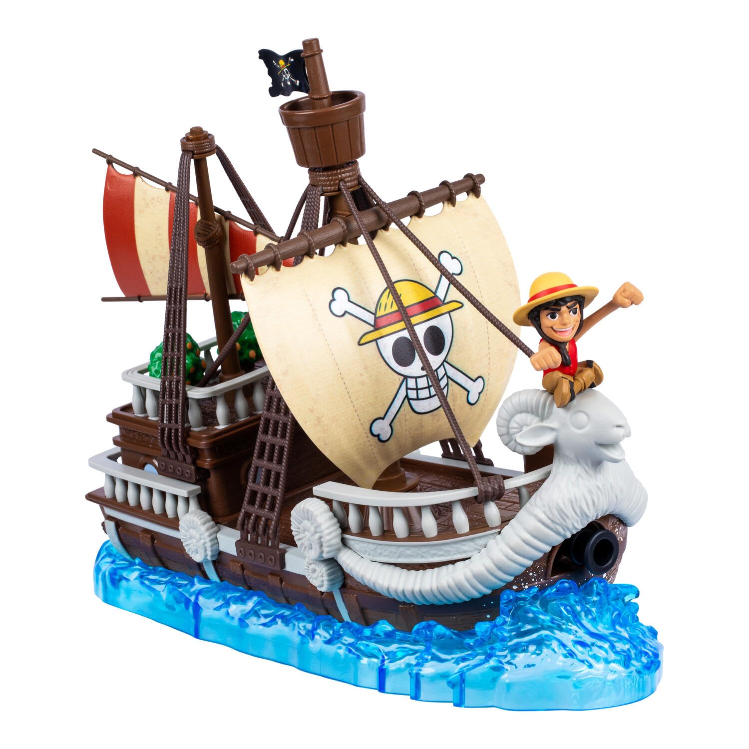 One Piece Deluxe-Sammlerschiff Flying Lamb, 24,13 cm, detailgenaues Design zum Spielen und Präsentieren, enthält Exklusive Ruffy-Actionfigur