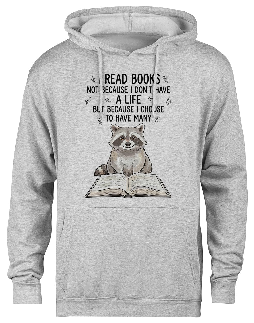 Uroczy Szop Szara Bluza Z Kapturem Unisex Bez Płci Unisex Grey Hoodie Genderless Pullover