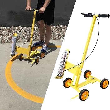 Basketball Court Marking Kit - Professional Grade Spray Paint Line Marking Tool for Driveway & Concrete, Ideal for Basketball & Pickleball Courts, Create Lines, Arcs, S-Lines & Circles