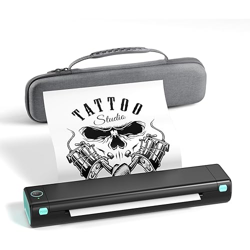 Phomemo Wireless Tattoo Stenicl Printer(Black), Stencil Printer for Tattooing,Bluetooth Tattoo Printers for Tattoo Artists & Beginners with 1 Carry Case