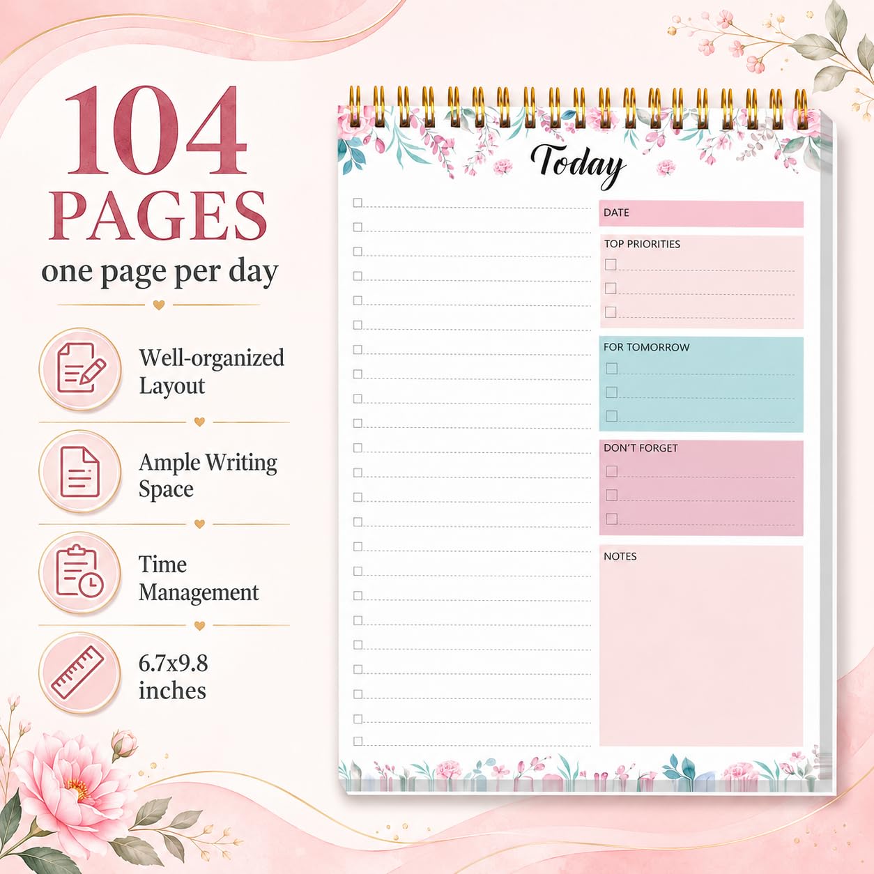 KMQOY To Do List Notepad - Stay Organized! -3