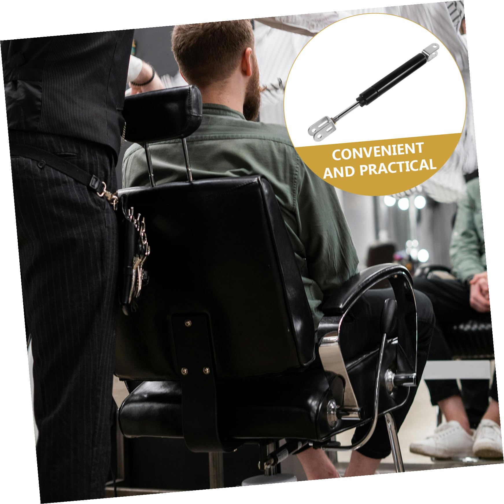 Mikikit Bomba de Conexión y Uso Prolongado para Silla de Salón de Hierro Negro Ajuste de Repuesto para Reparación de Mobiliario de Peluquería