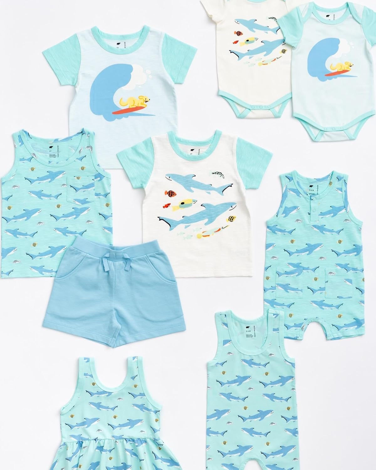 Monica + Andy Short Sleeve T Shirt + Short Set, 100% Organic Clothes for Boys, Sizes for Kids, Toddler & Baby - Image 4