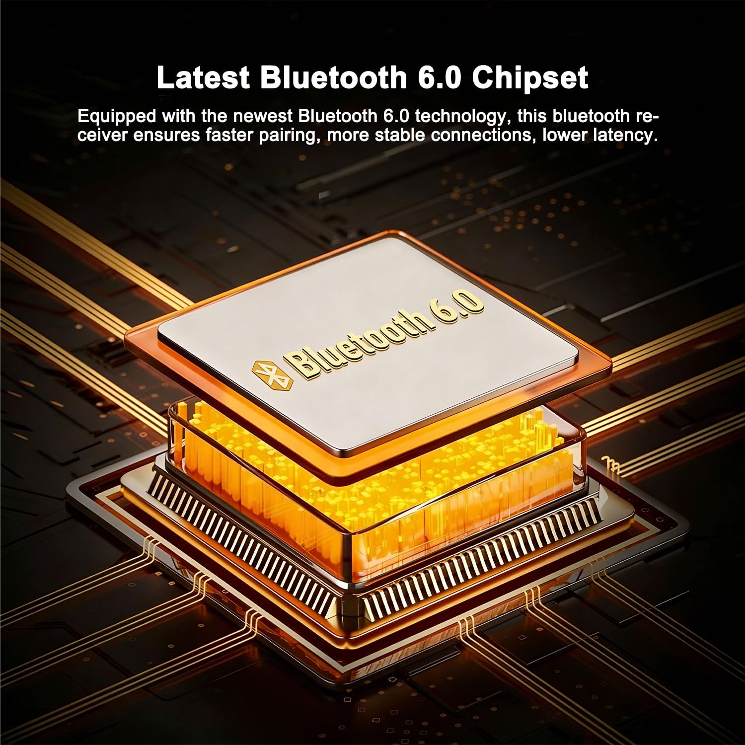 Receptor Bluetooth 6.0 para estéreo doméstico, adaptador de audio Bluetooth para altavoces estéreo antiguos/altavoces con cable/sistema de sonido de transmisión de música con RCA/AUX de largo alcance