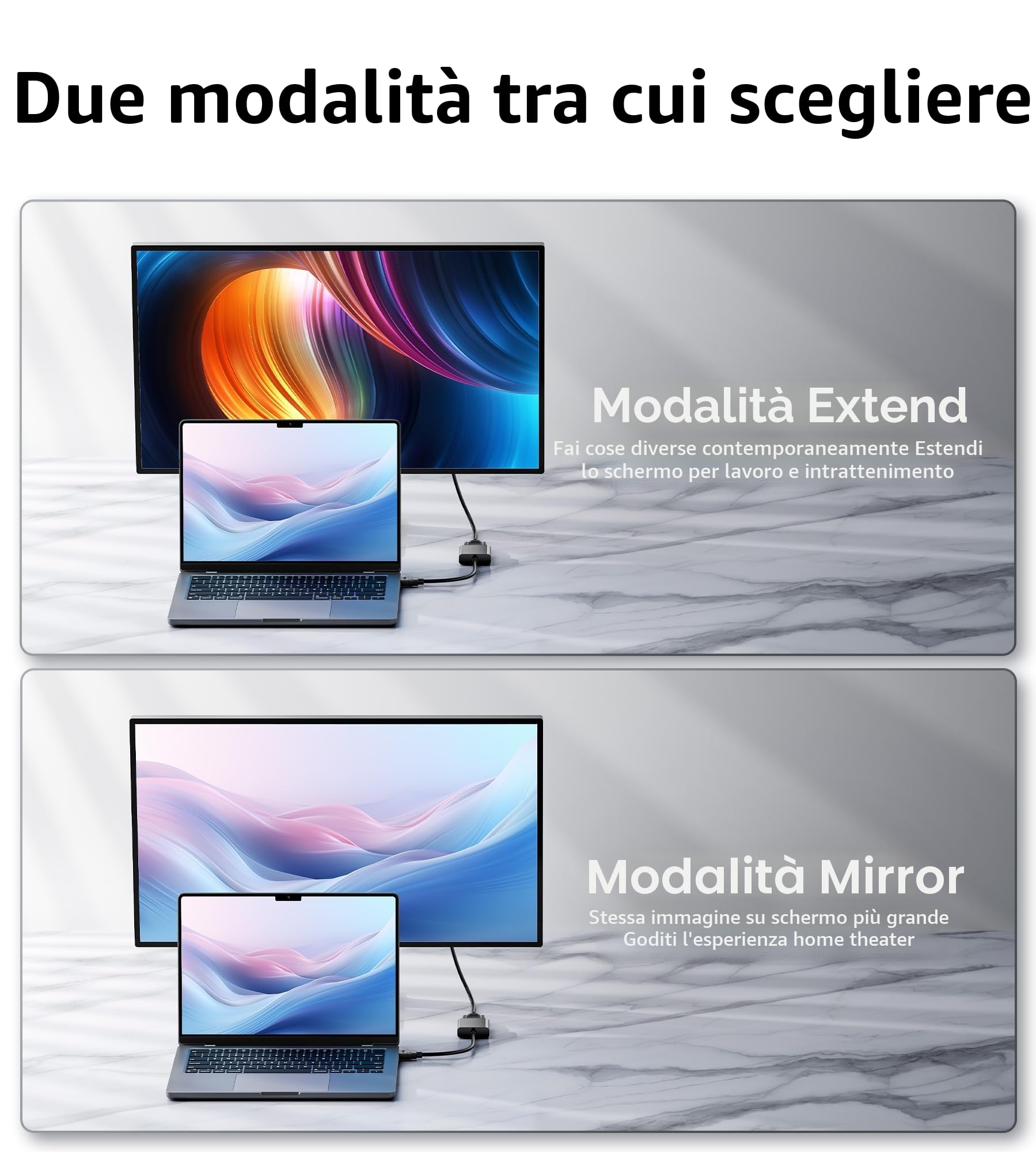 BHHB Adattatore HDMI to VGA (da maschio a femmina) Convertitore HDMI a VGA Cavo per Computer, Desktop, Laptop, PC, Monitor proiettore, HDTV, Chromebook, Raspberry Pi, Roku, Xbox