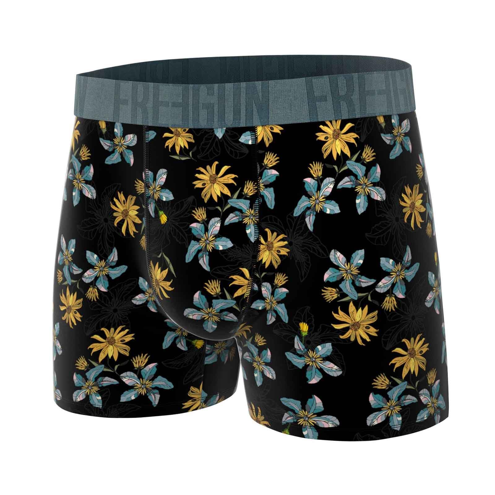 FREEGUN Boxer Homme Microfibre Flowers