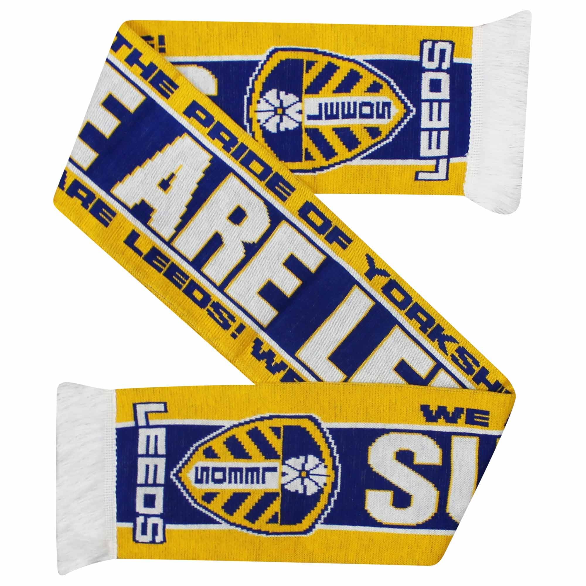 GIFTS 4 ALL Leeds Football Fans Scarf, Leeds Souvenir Match Day Scarf, Leeds Supporters Football Scarf