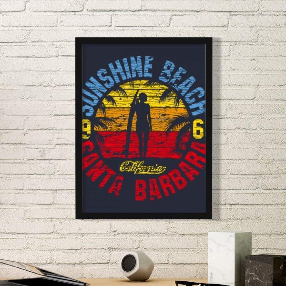 Cadre photo en bois avec motif plage tropicale une idée cadeau originale pour la maison