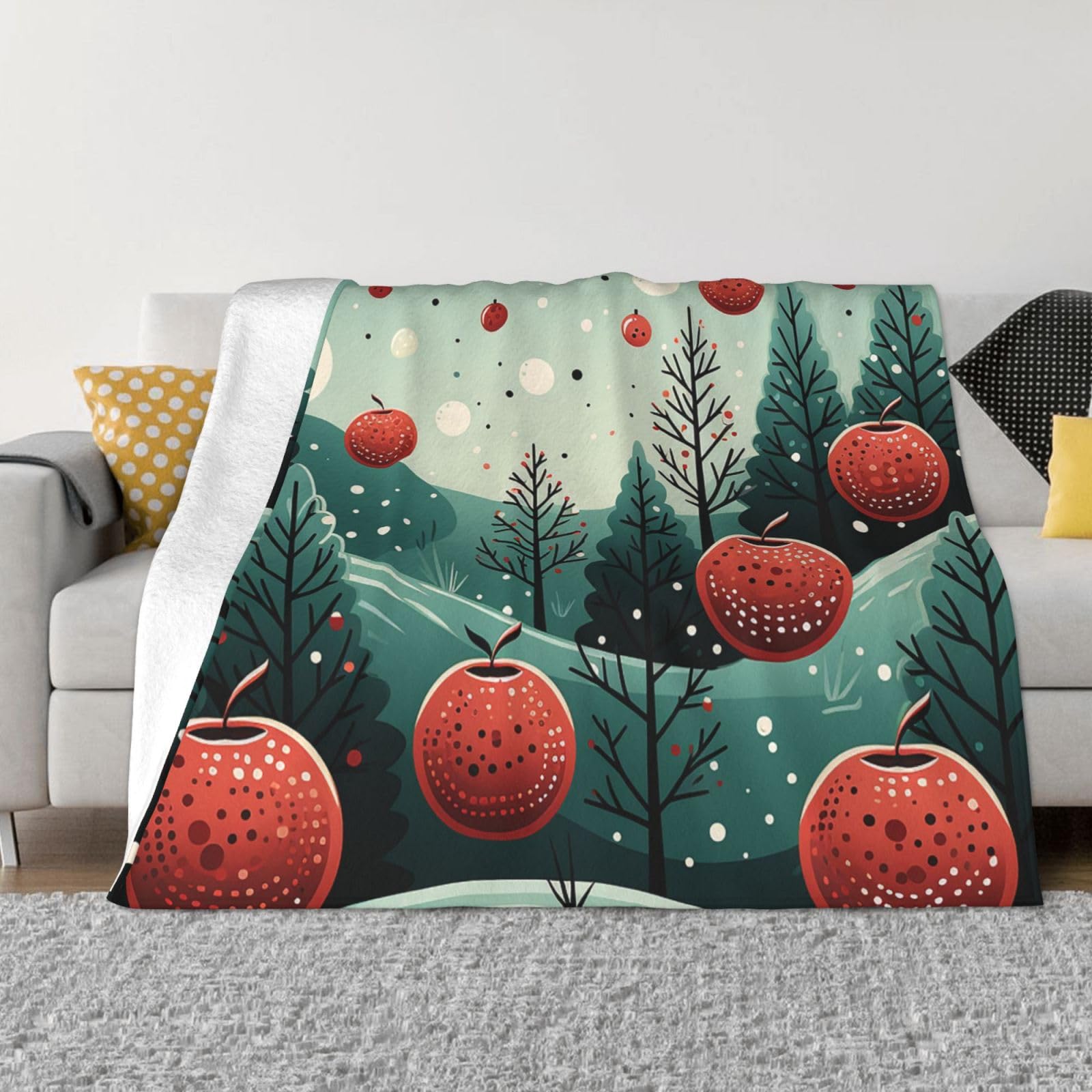 Couverture pour canapé douce et légère motif arbre pour vos soirées cocooning