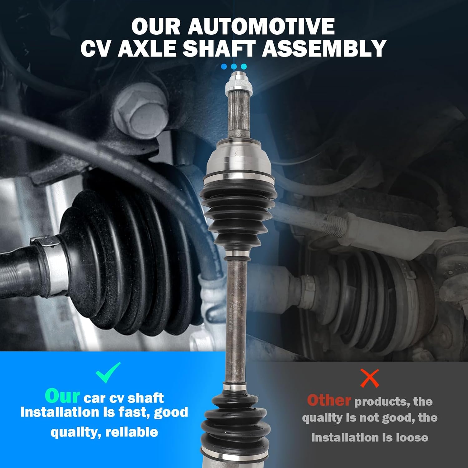 Front Left/Right CV Axle Shaft Assembly Manual Transmission Compatible With 2007-2011 for Mazda 3 2.0L 2010-2013 for Mazda 3 2.5L 2006-2010 for Mazda 5 2.3L CV AXLE OE 66-8175 60-8226 MZ-8252 MZ-9547