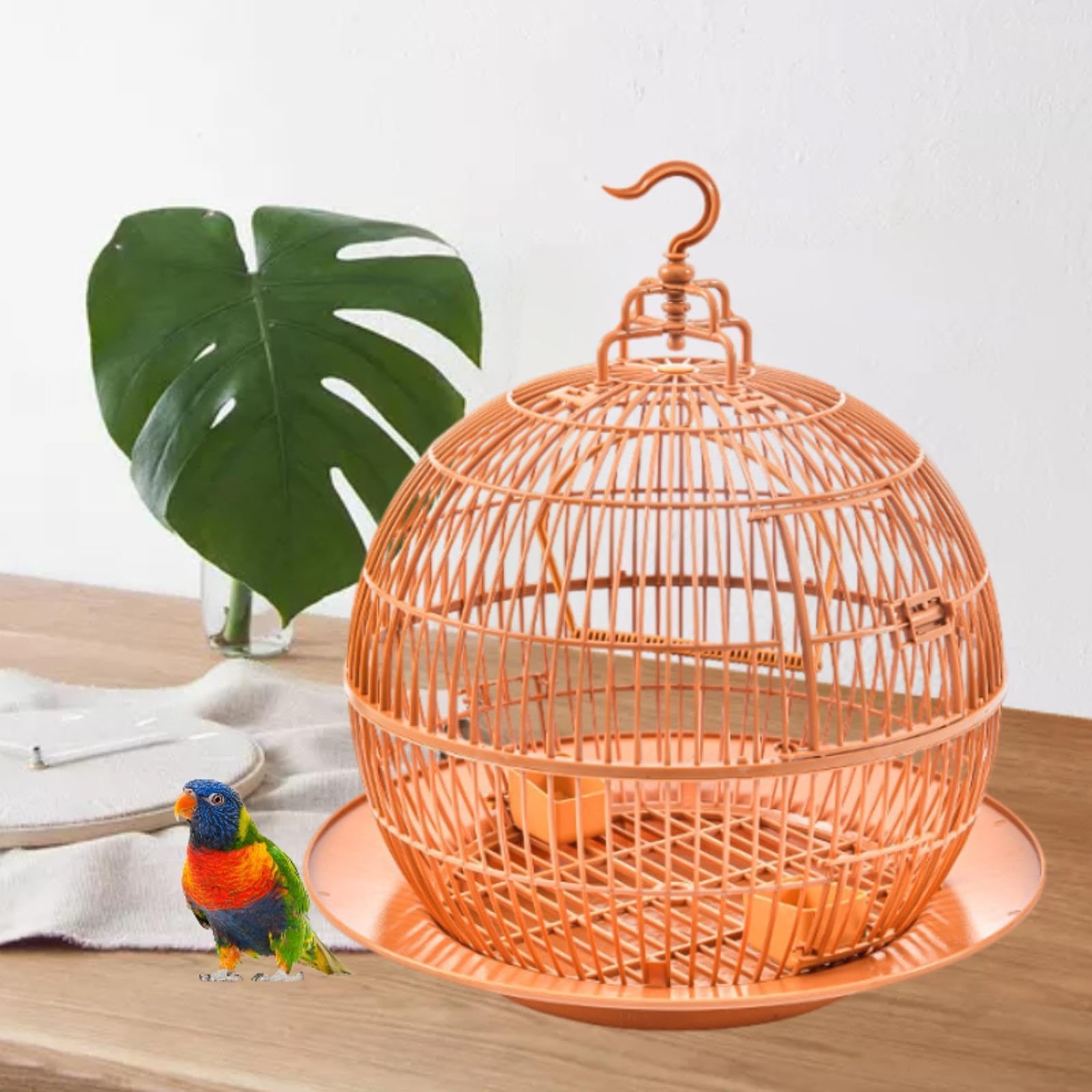 Jaula para Pájaros, Transportín Decorativo con Forma de Bola para Canarios, Pájaros Pequeños Y Pinzones.