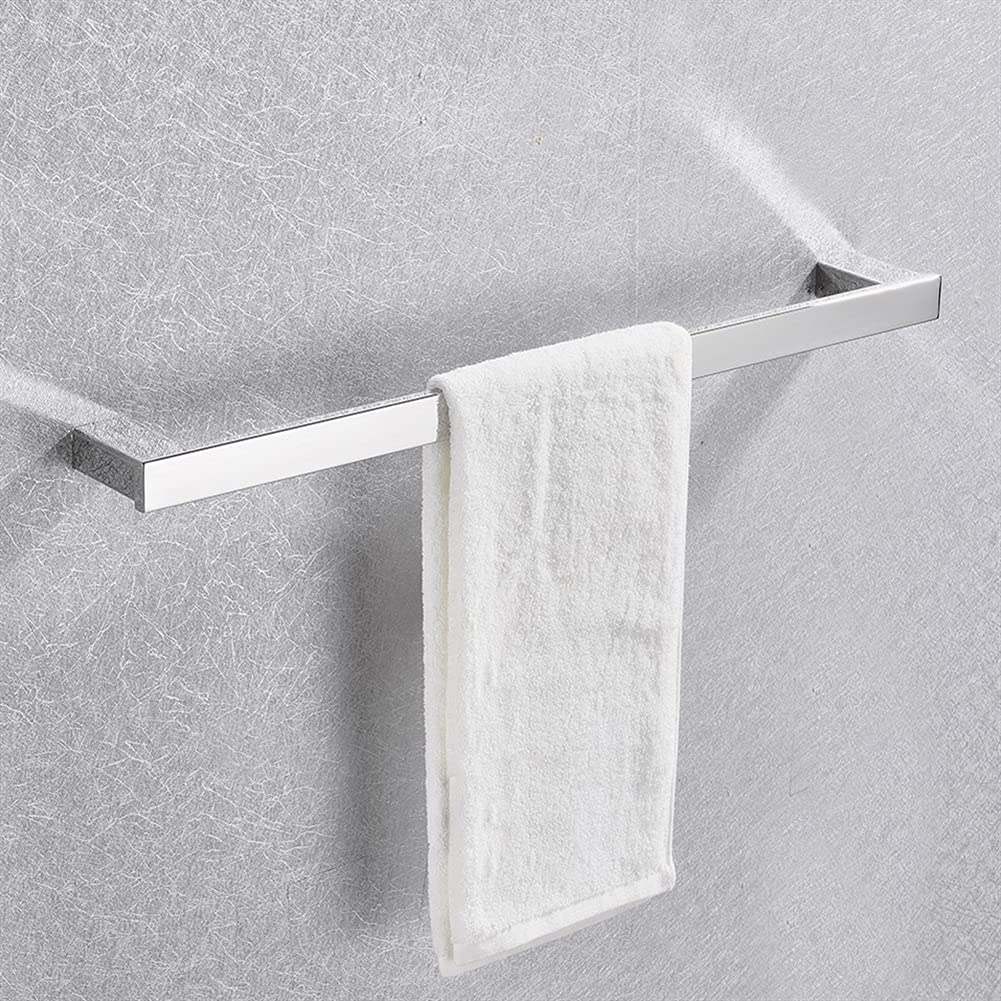 Porte-serviettes robuste avec étagère et crochets de bain chrome