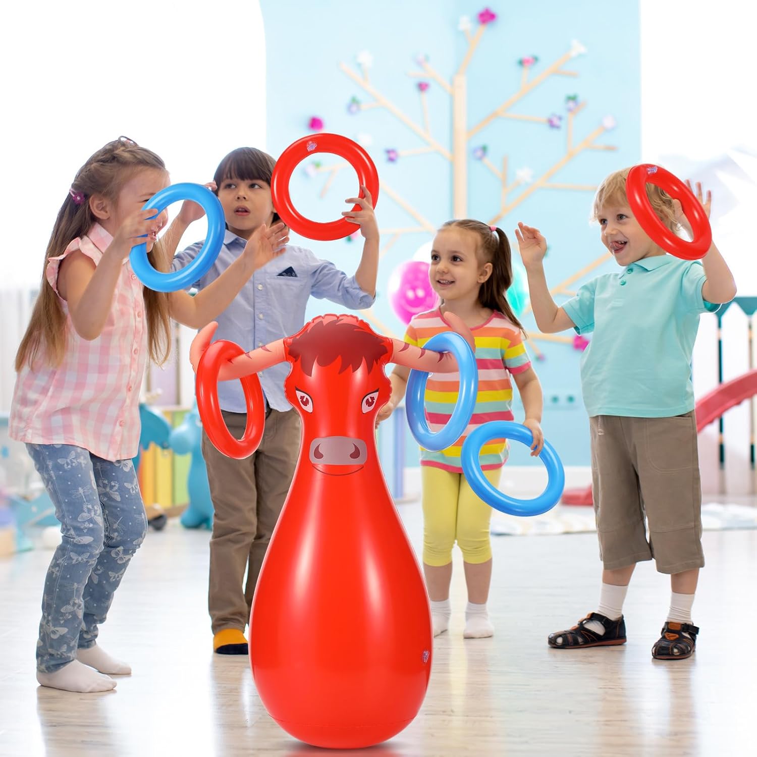 Inflatable Bull Ring Toss Set Include Inflatable Botswana Ubuy