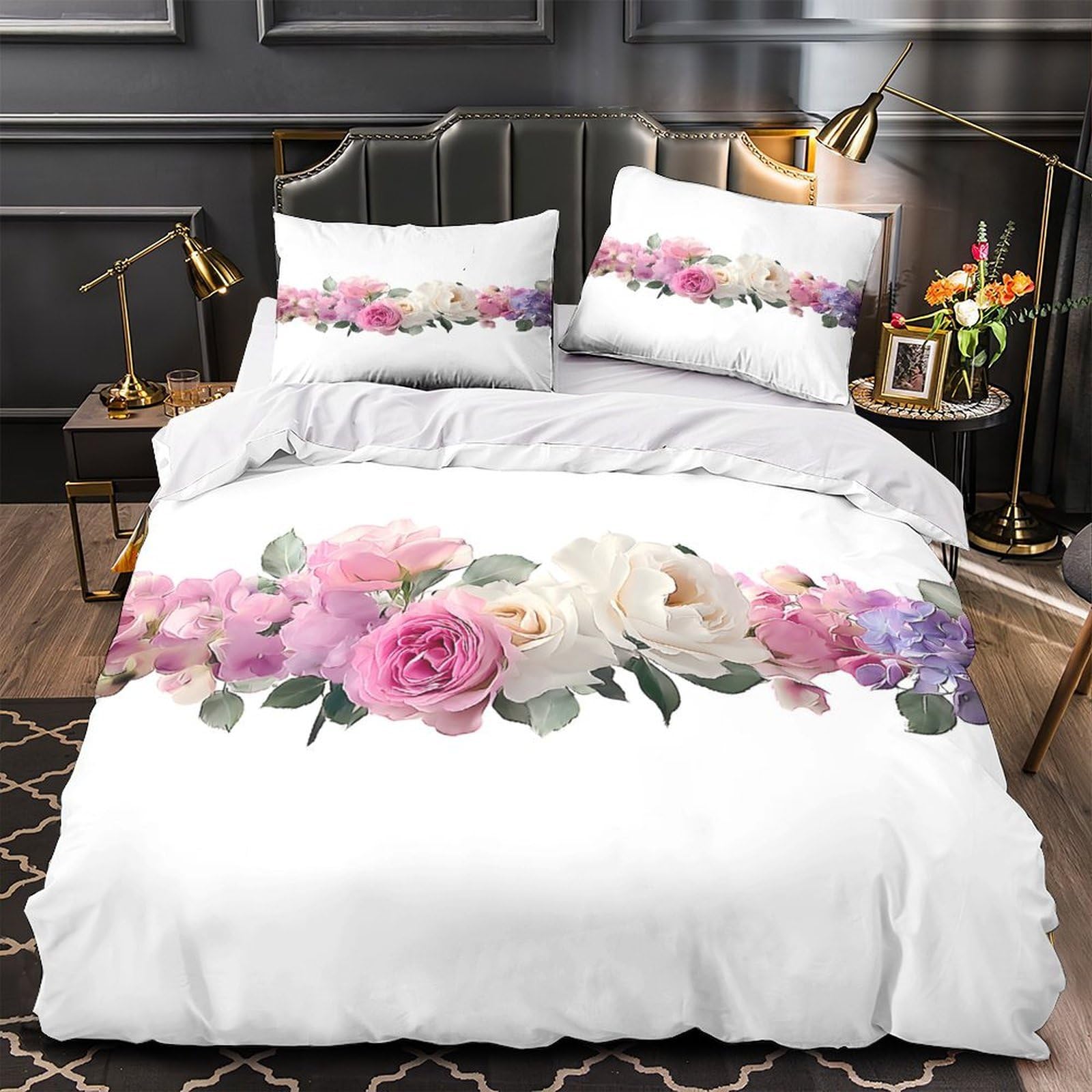 Housse de couette super douce imprimé nautique 260x220cm respirante avec zip