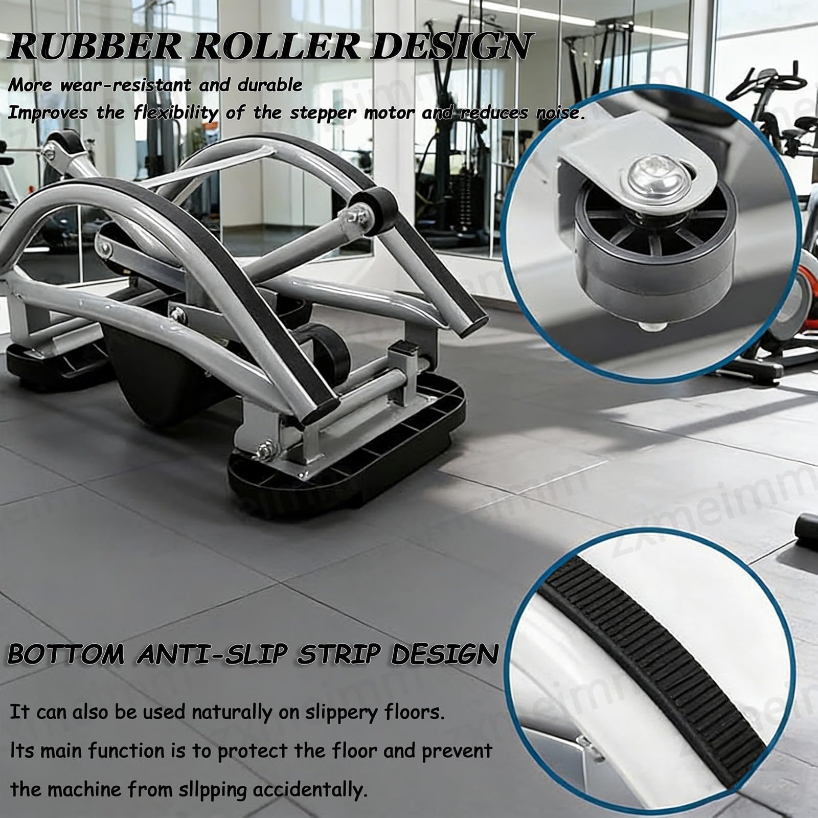 Stepper de Balanceo:Stepper Portátil Compacto para Piernas,Glúteos y Abdominales,Máquina de Entrenamiento en Casa de Bajo Impacto con Bandas de Resistencia,Fitness de Cuerpo Completo de 15 Minutos