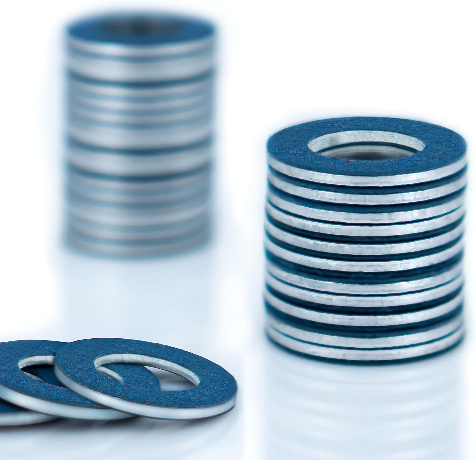 15pcs Oil Drain Plug Crush Washers – 14mm ID, Aluminum Alloy, For Honda, Kawasaki, Suzuki, Yamaha Motorcycles