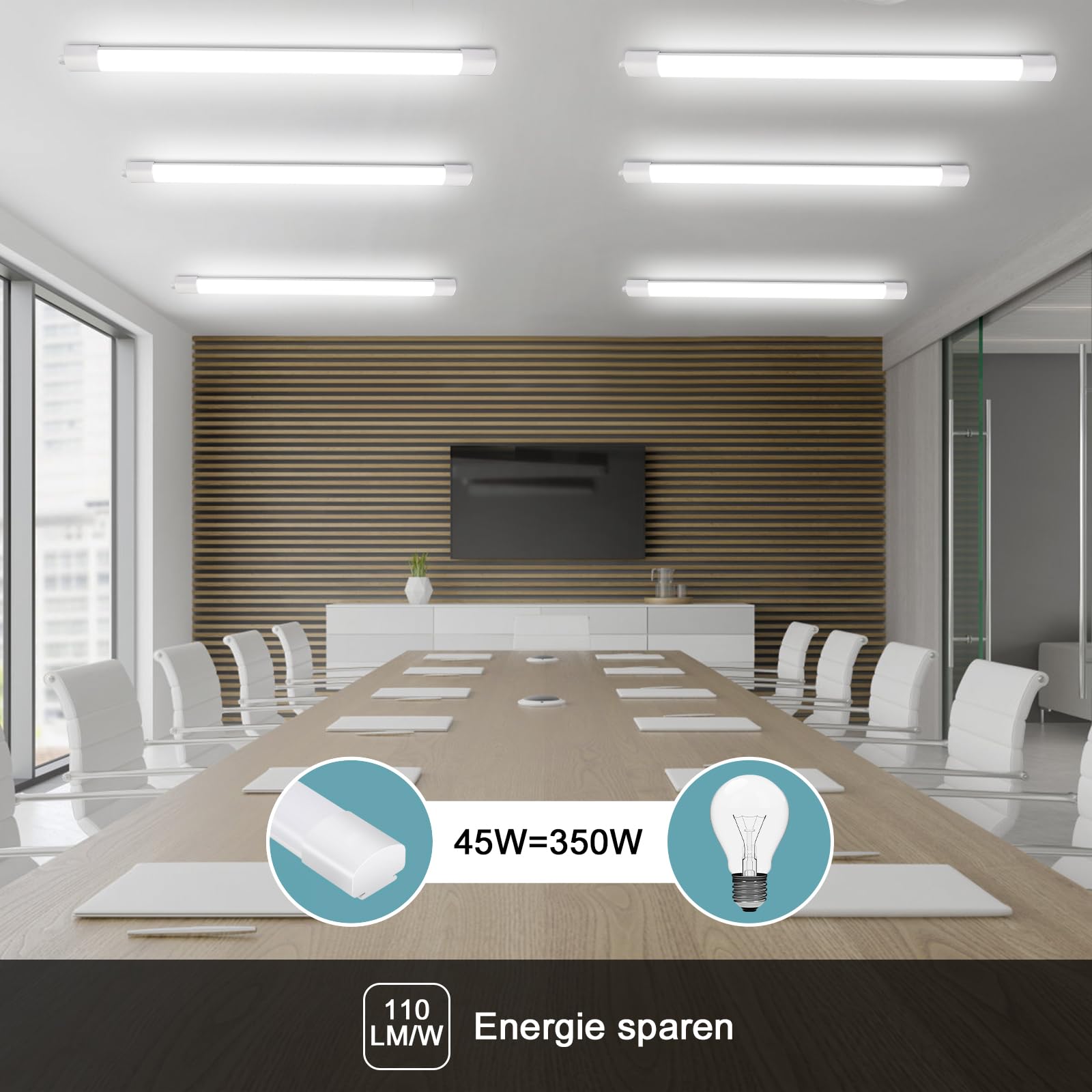 YRHome Led-plafondlamp, 48 W, rond paneel, diameter 365 mm, platte